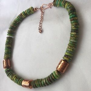 Jay King DTR Copper & Green Turquoise Necklace